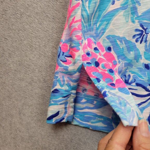 Lilly Pulitzer Kaia Tunic Top Womens Size Small Resort 3/4 Sleeve Embroidered - Picture 2 of 13